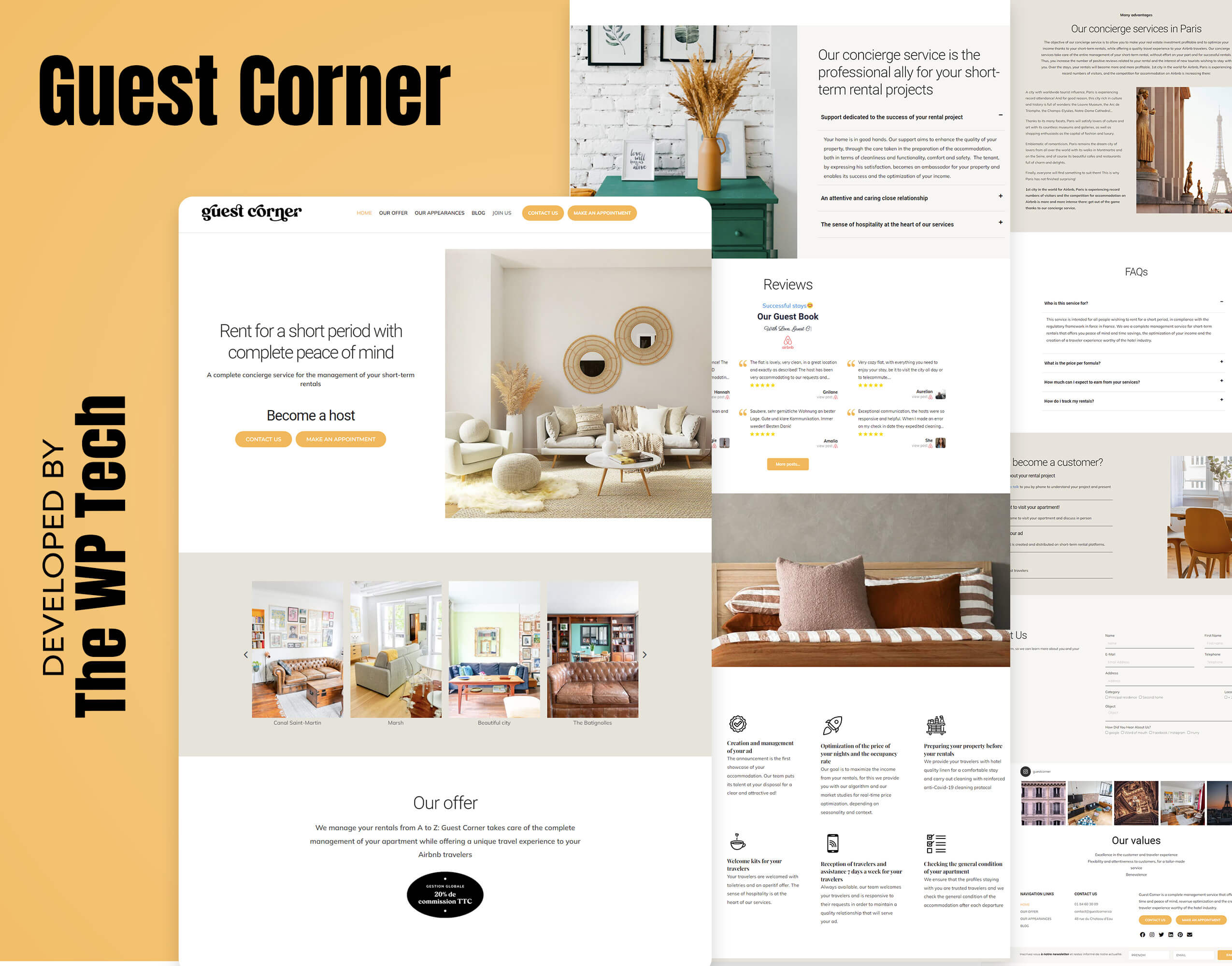 WordPress Website Development Services 40 Guest Corner Portfolio